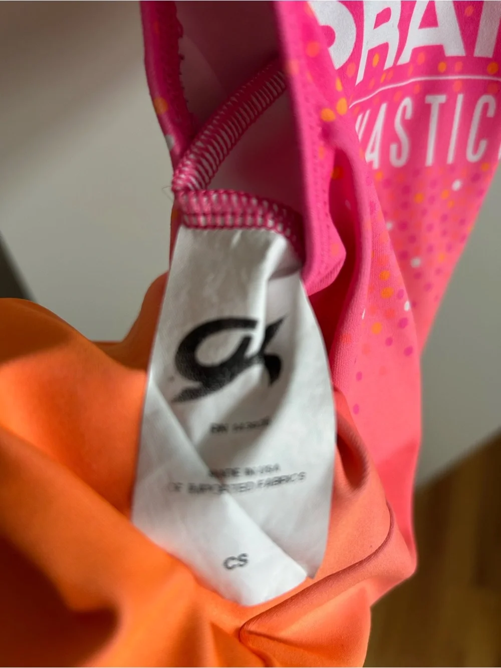 GK Girls' Pink to Orange Ombre Leotard - CS